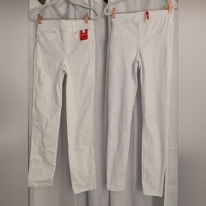 Spanx XS Tall Jeanish Skinny and Straight leg White Bundle